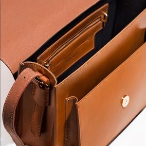 Leather satchel bag